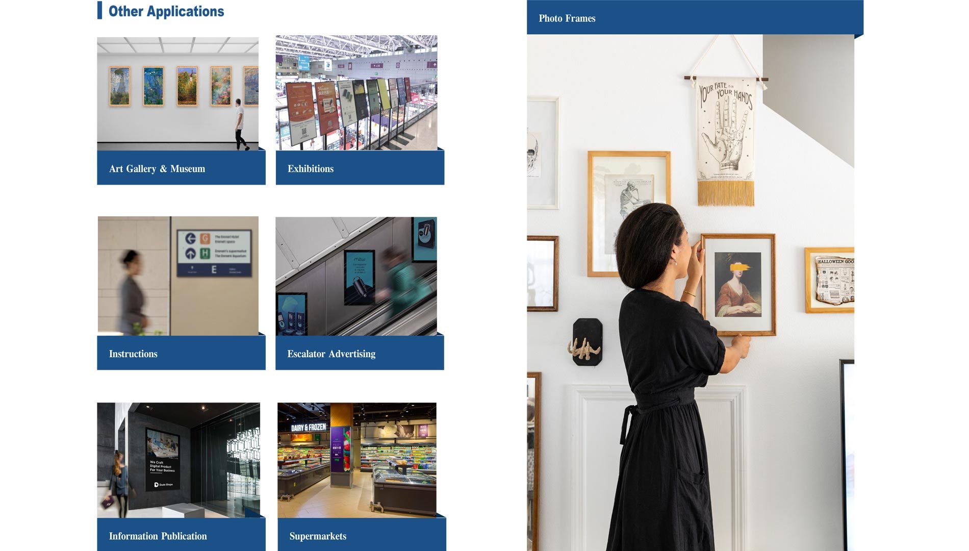 E ink commercial display applications